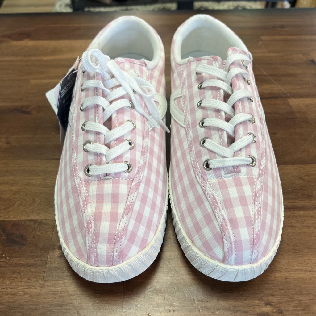 Tretorn Purple/ White Gingham Sneakers 11 NWT