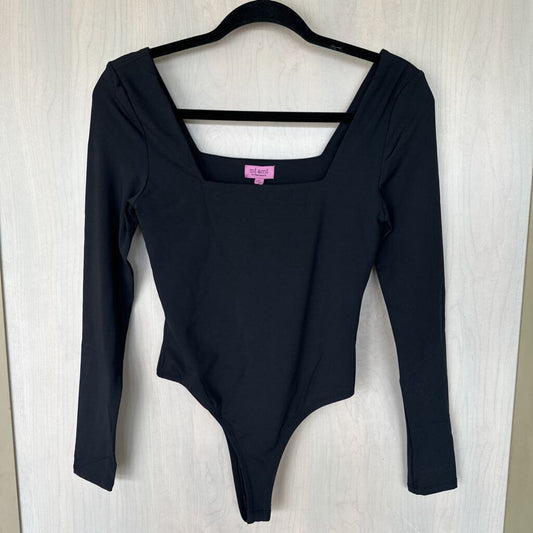 Black Longsleeve Squareneck Bodysuit Medium