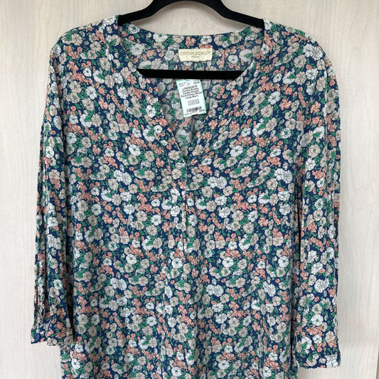 Cynthia Rowley Floral Pattern Blouse Large