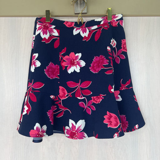 Draper James Navy Floral Print Skirt 2 NWT