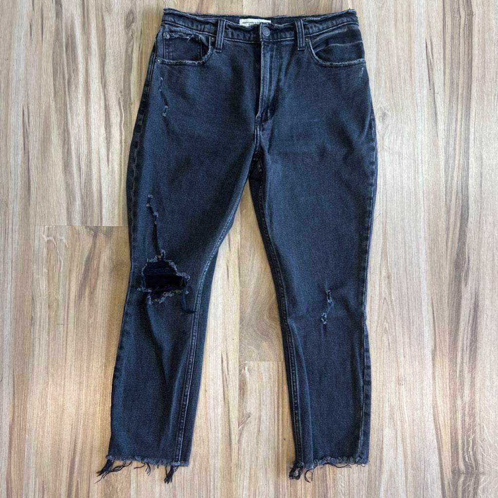 A & F Black Skinny High Rise Jeans 27