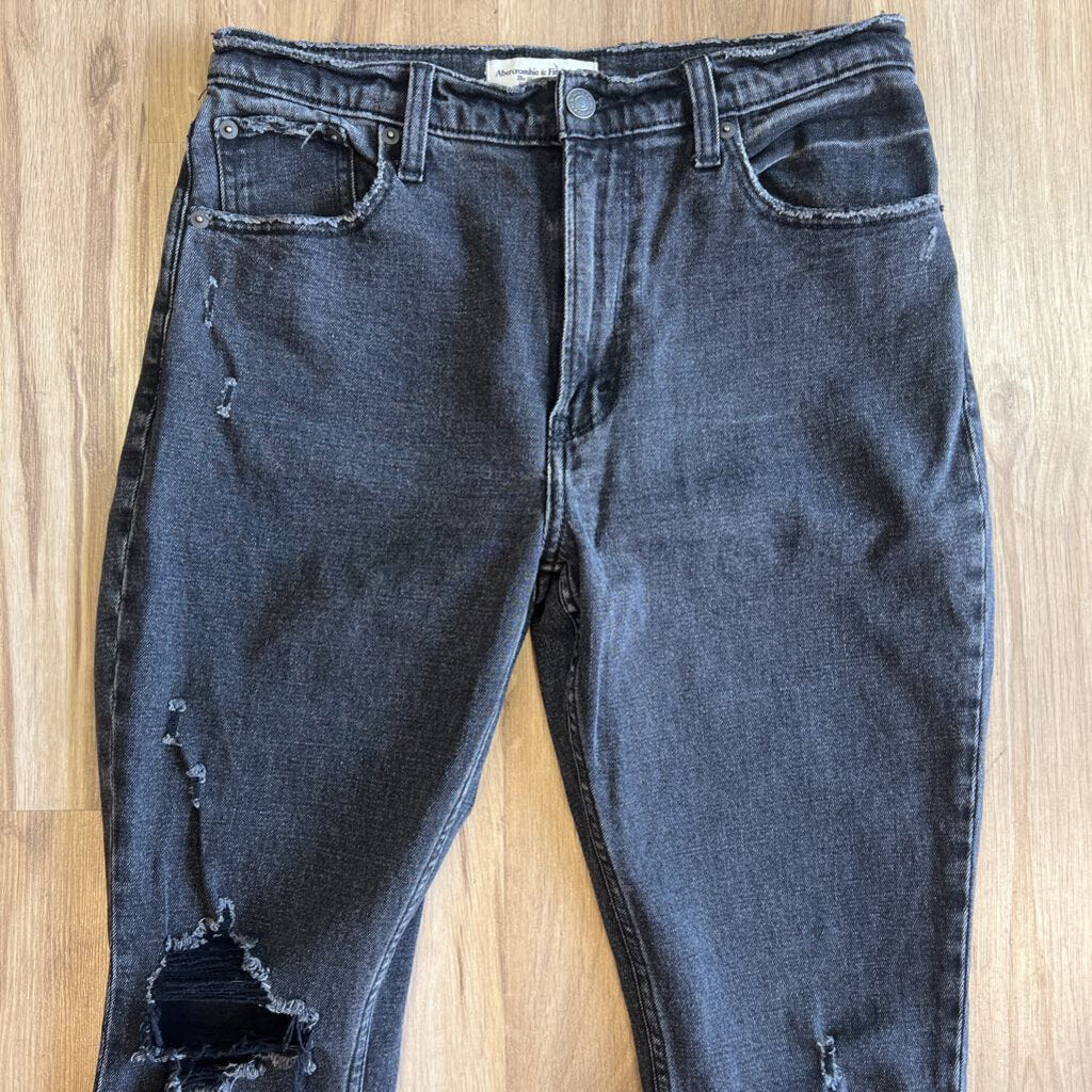 A & F Black Skinny High Rise Jeans 27