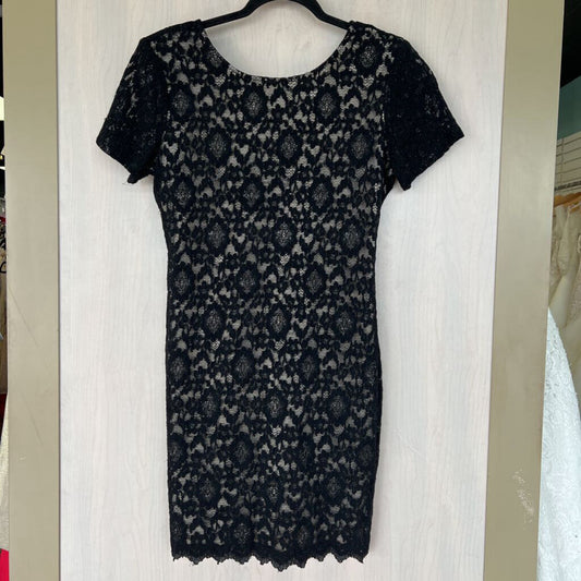 Black Lace Overlay Dress Small