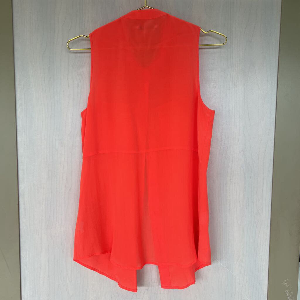 Madewell Bright Orange Chiffon Tank Medium