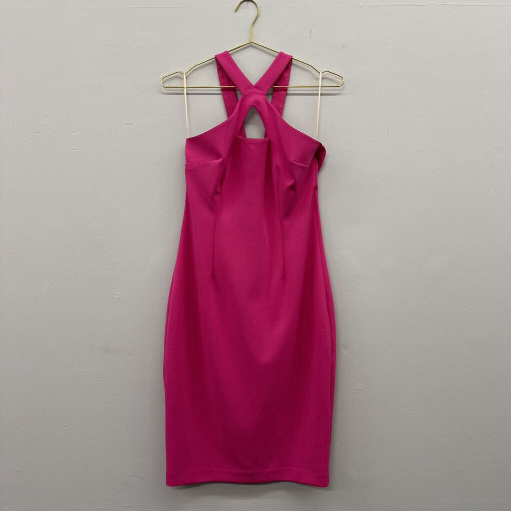 Trina Turk Pink Halter Fitted Dress 4