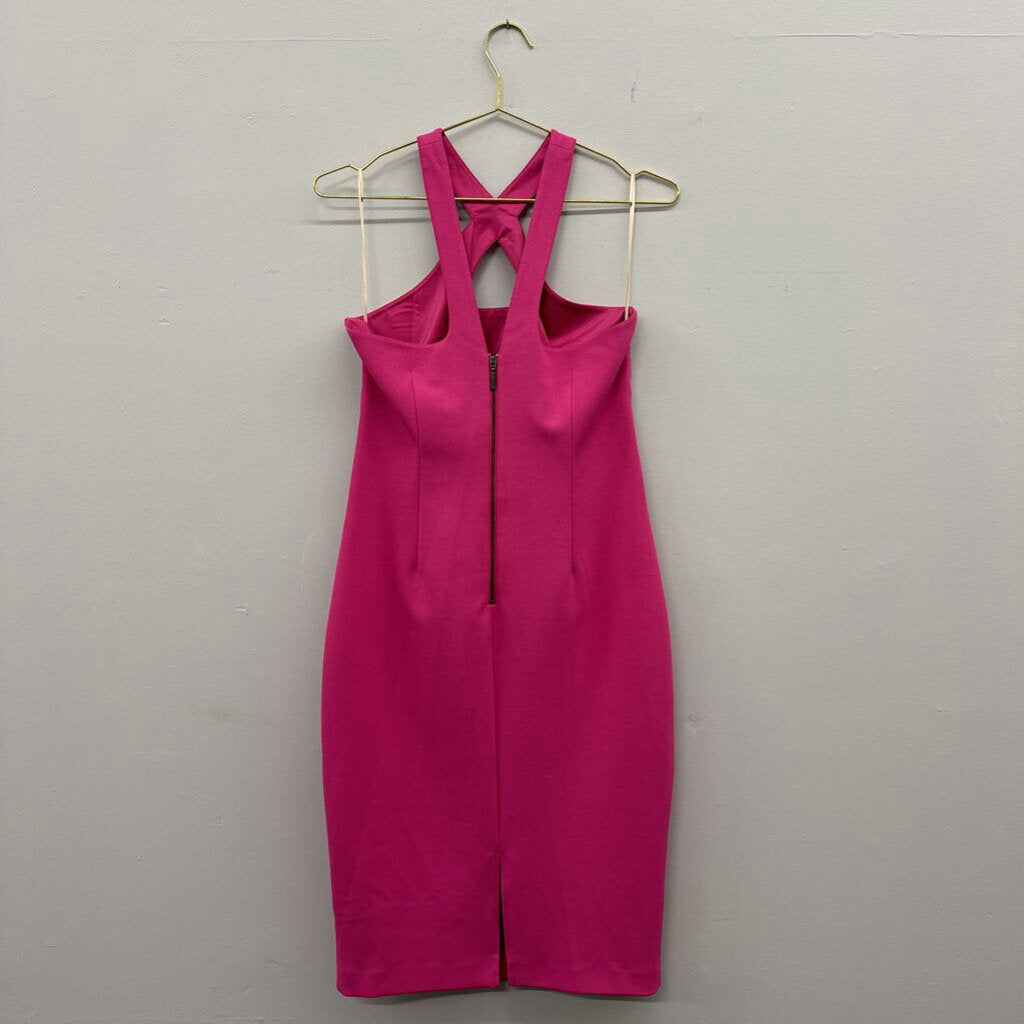 Trina Turk Pink Halter Fitted Dress 4