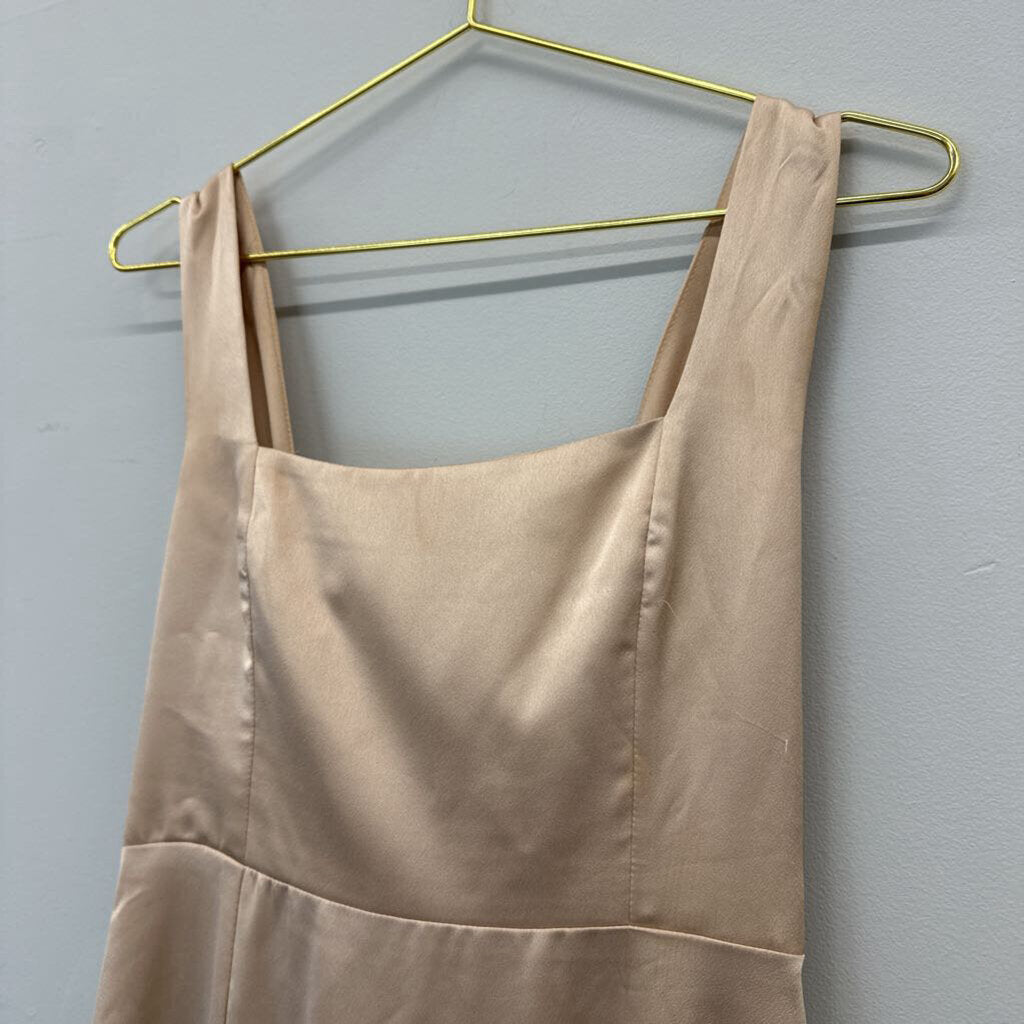 Show Me Your Mumu Champagne Silky Slip Dress Medium