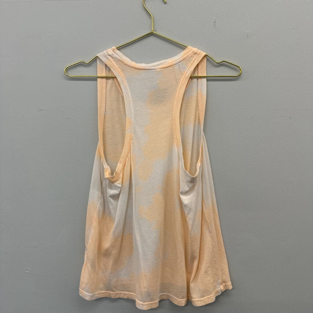 SUNDRY Orange/White Tie Dye Tank 0