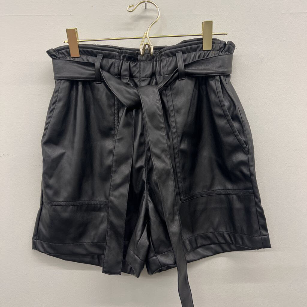 Sanctuary Black Faux Leather Highwaisted Shorts Small