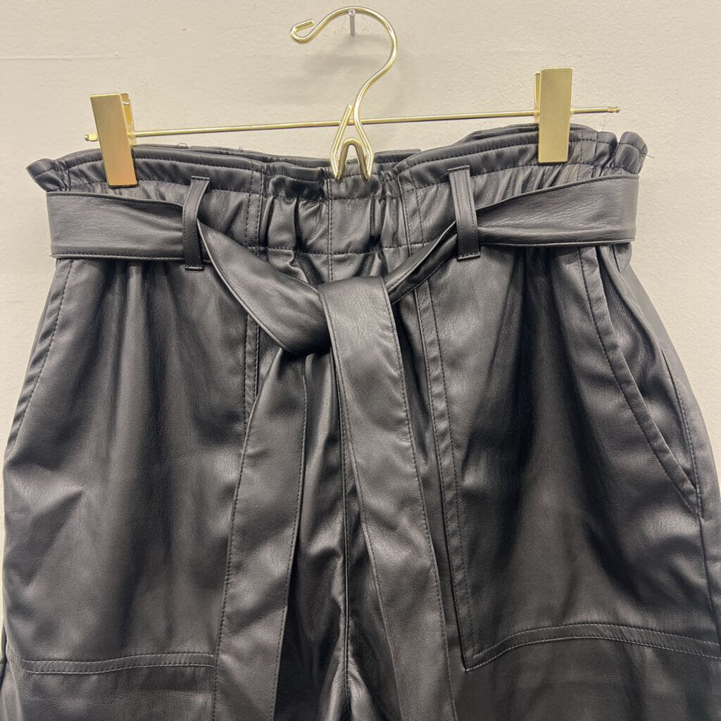 Sanctuary Black Faux Leather Highwaisted Shorts Small