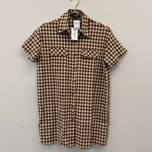 NWT Cider Check Pattern Shirt Dress Small