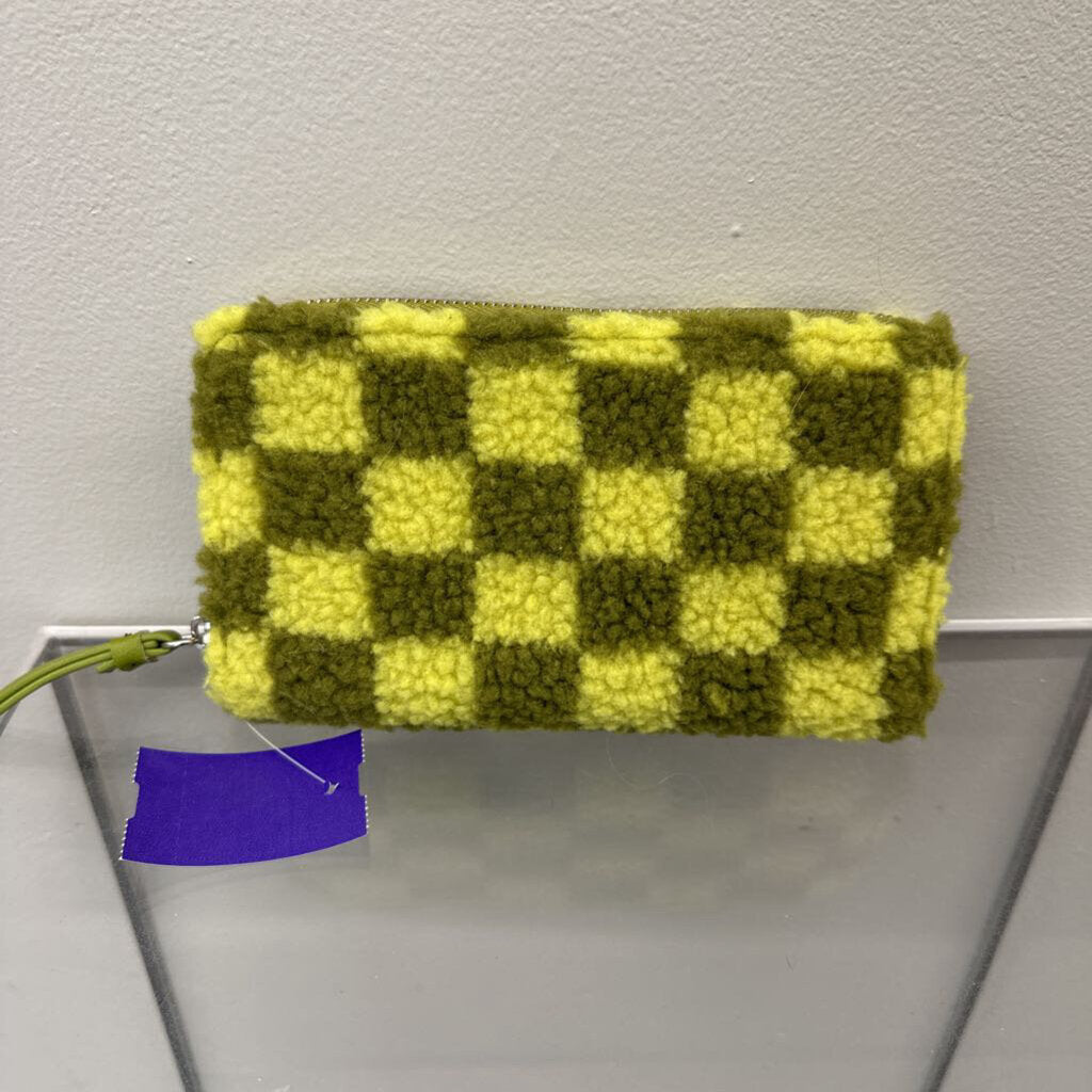 Fuzzy Checkerboard Zip Wallet