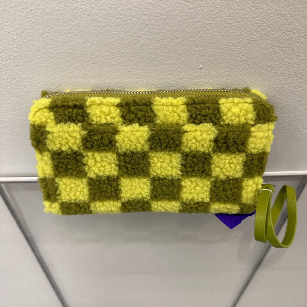 Fuzzy Checkerboard Zip Wallet