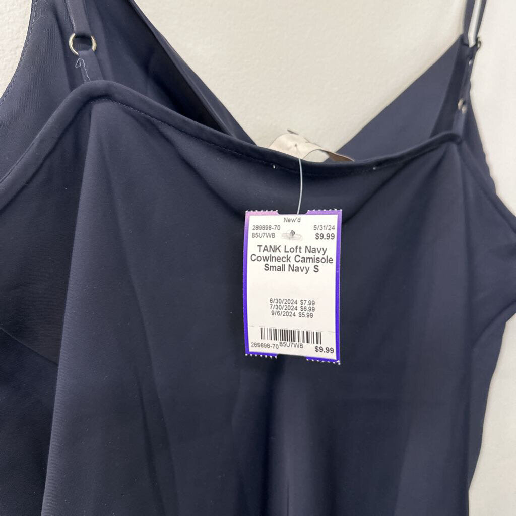 Navy Cowlneck Camisole Small