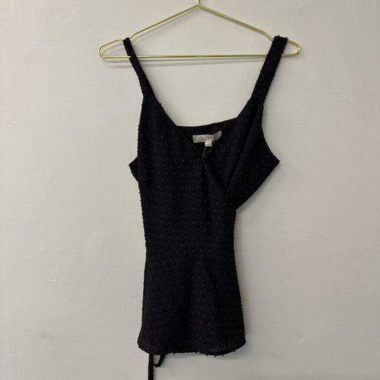 Black Wrap Camisole with Texture Medium