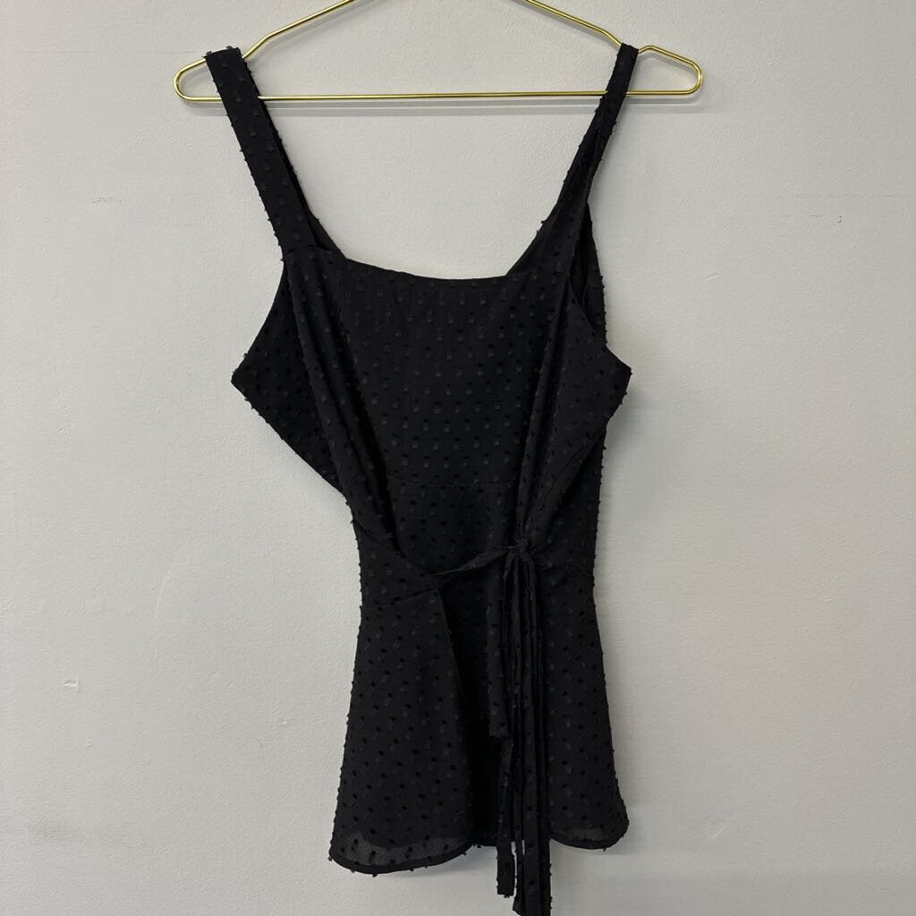 Black Wrap Camisole with Texture Medium