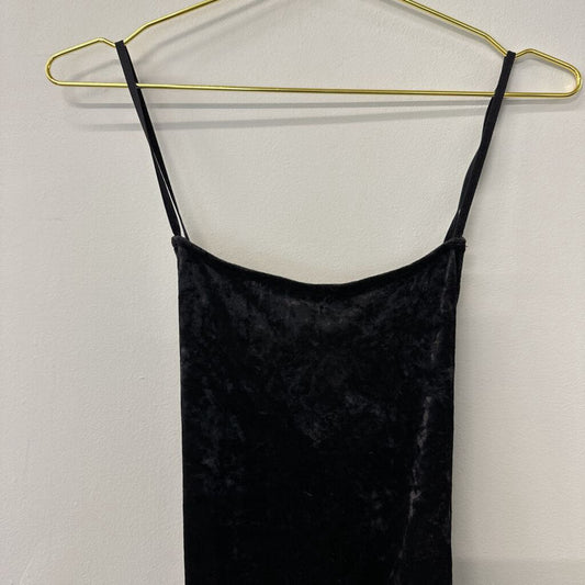 Black Velvet Tank Bodysuit Medium