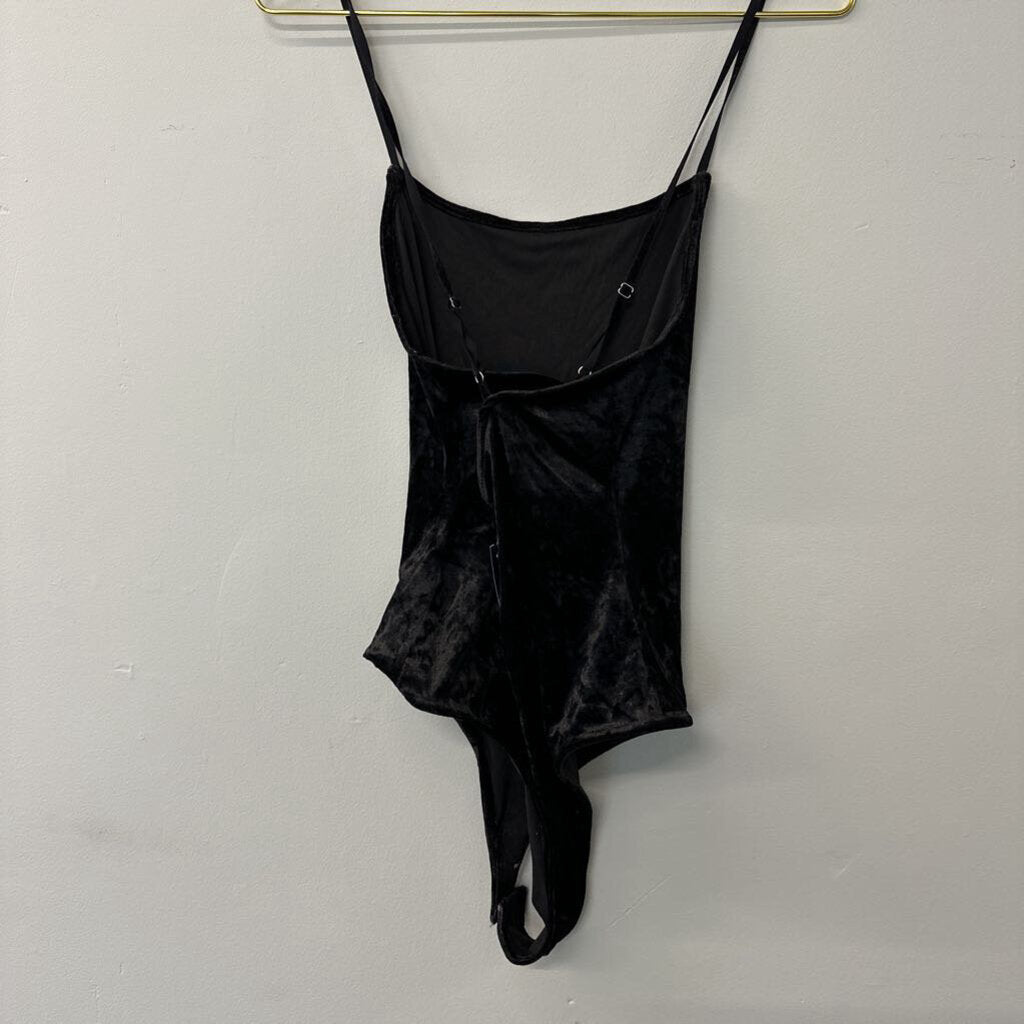 Black Velvet Tank Bodysuit Medium