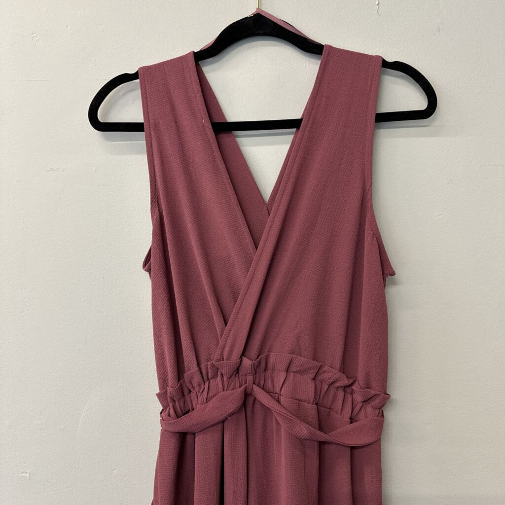 Purple Jumpsuit with Tie Waist Medium