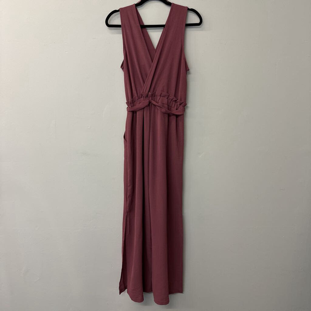 Purple Jumpsuit with Tie Waist Medium