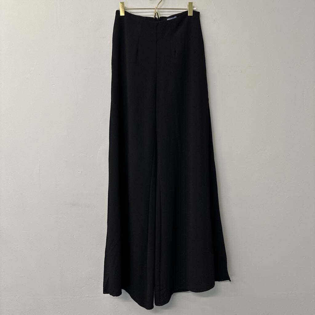 Abbeline Black Side Slit Wide Leg Pants Medium NWT