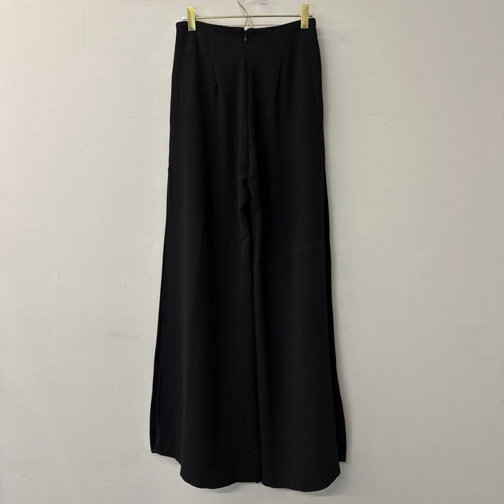 Abbeline Black Side Slit Wide Leg Pants Medium NWT