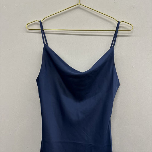 Urban Outfitters Navy Silky Fitted Dress Small