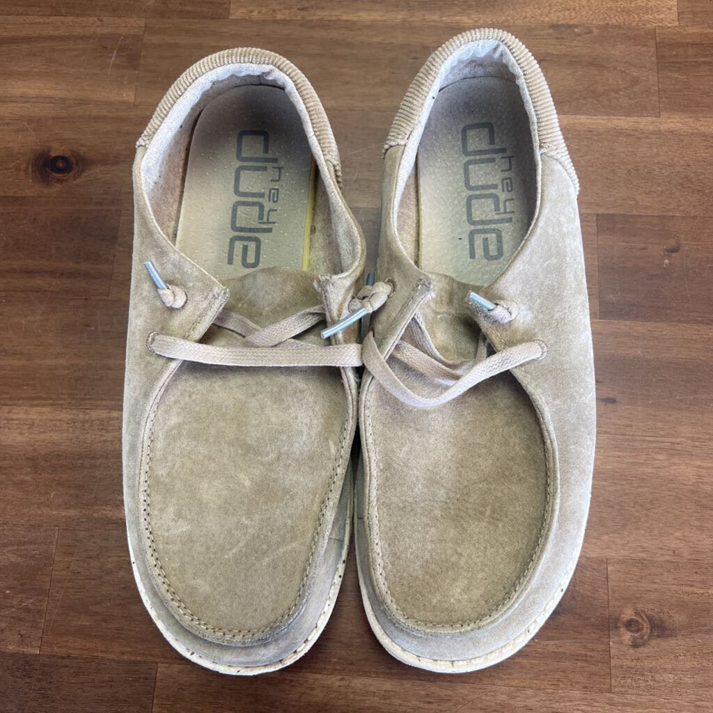 Hey Dude Wendy Suede Lace Up Slip Ons 9.0