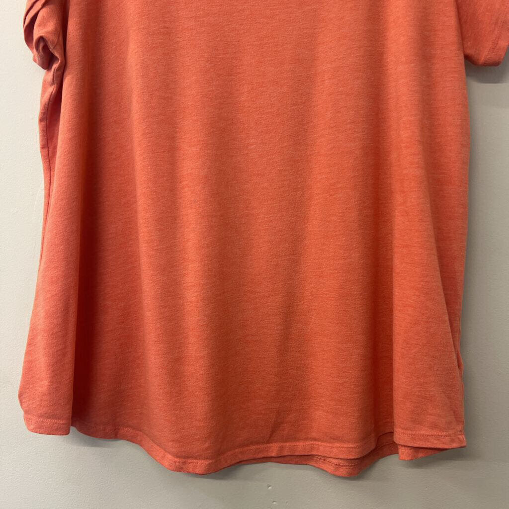 Torrid Orange Classic Fit V Neck Short Sleeve T- Shirt 3