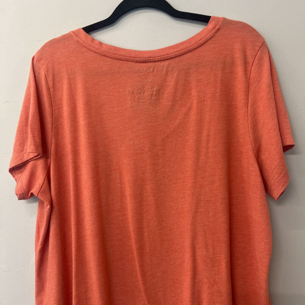 Torrid Orange Classic Fit V Neck Short Sleeve T- Shirt 3