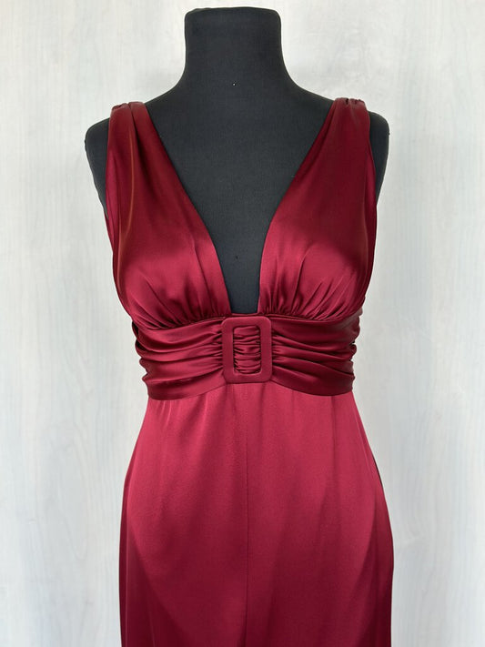 NWT Vintage Selina Satin V-Neck Long Dress 6