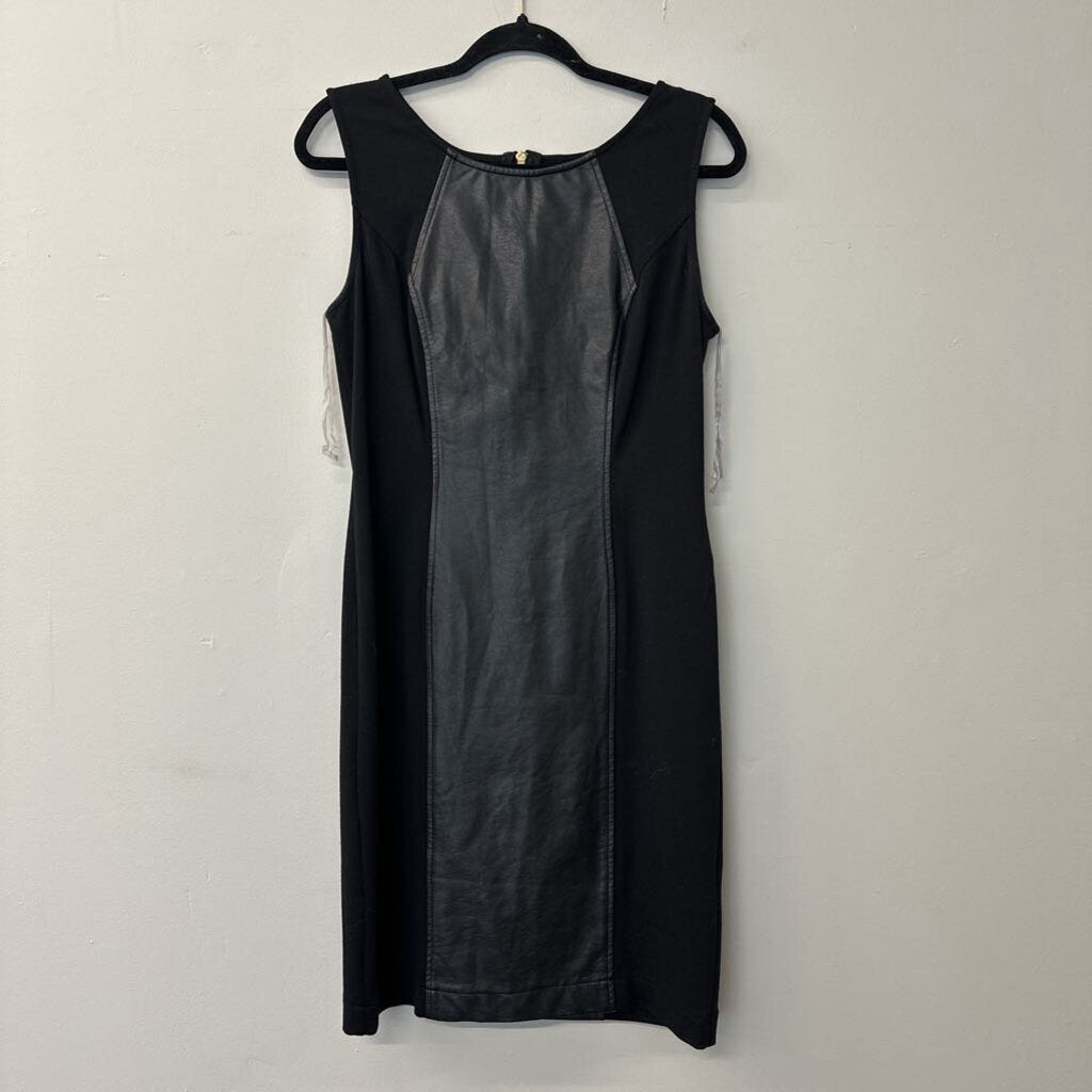 Eci Leather Panel Dress 10