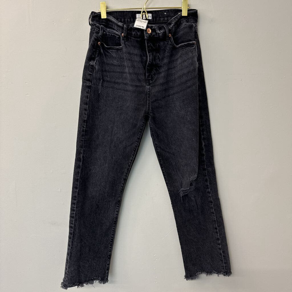 Loft Distressed Straight Crop Jeans 4