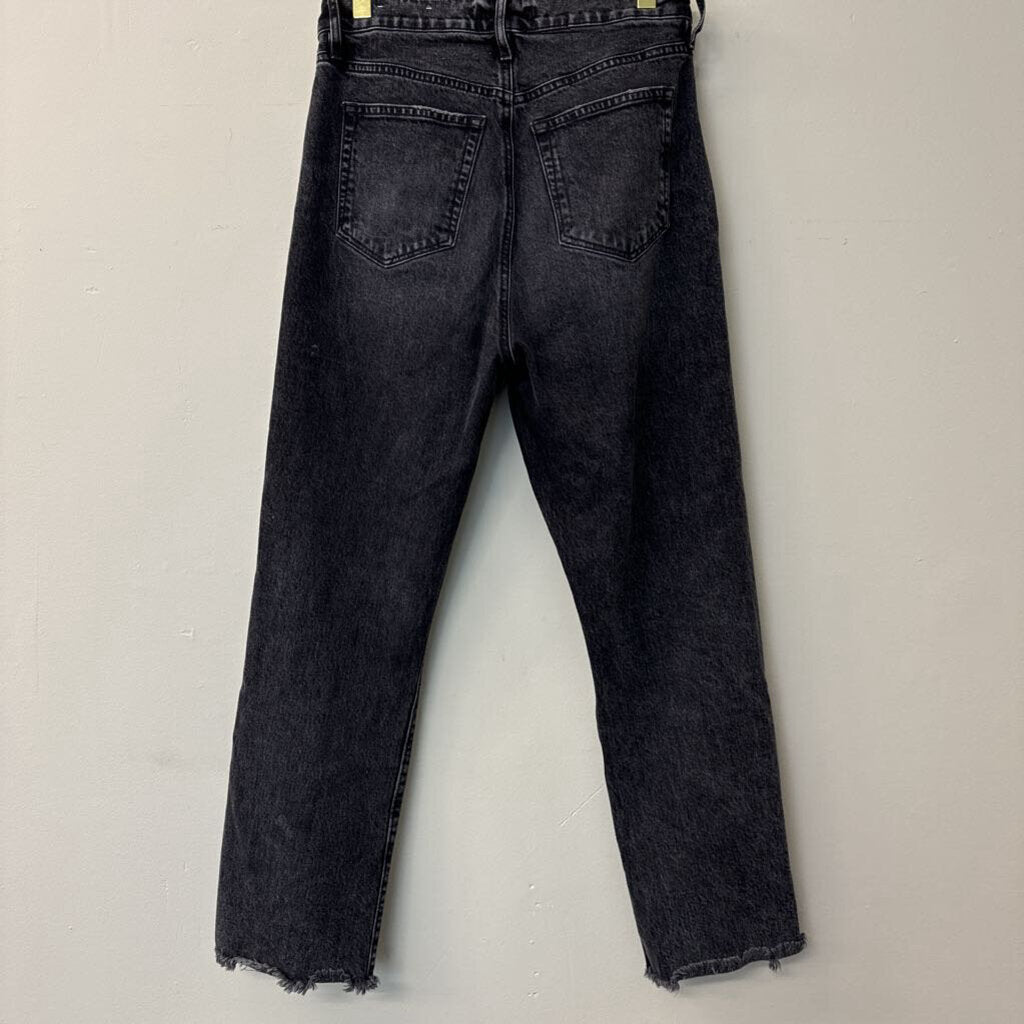 Loft Distressed Straight Crop Jeans 4