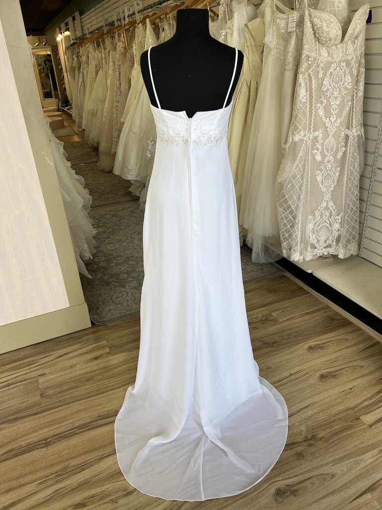 Vintage Y2K White Chiffon Wedding Dress 6