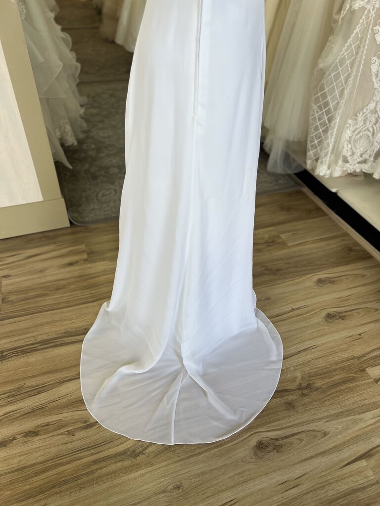 Vintage Y2K White Chiffon Wedding Dress 6