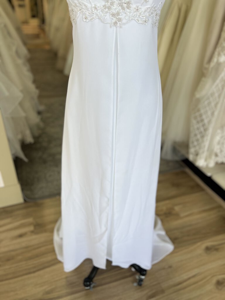 Vintage Y2K White Chiffon Wedding Dress 6