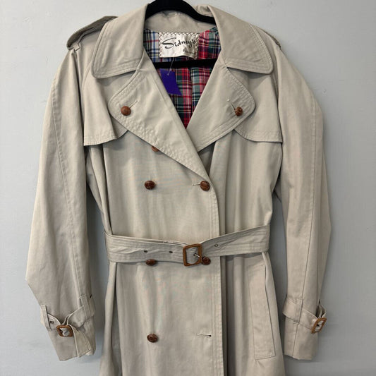 Vintage Sidney's Double Breasted Trench Coat Medium