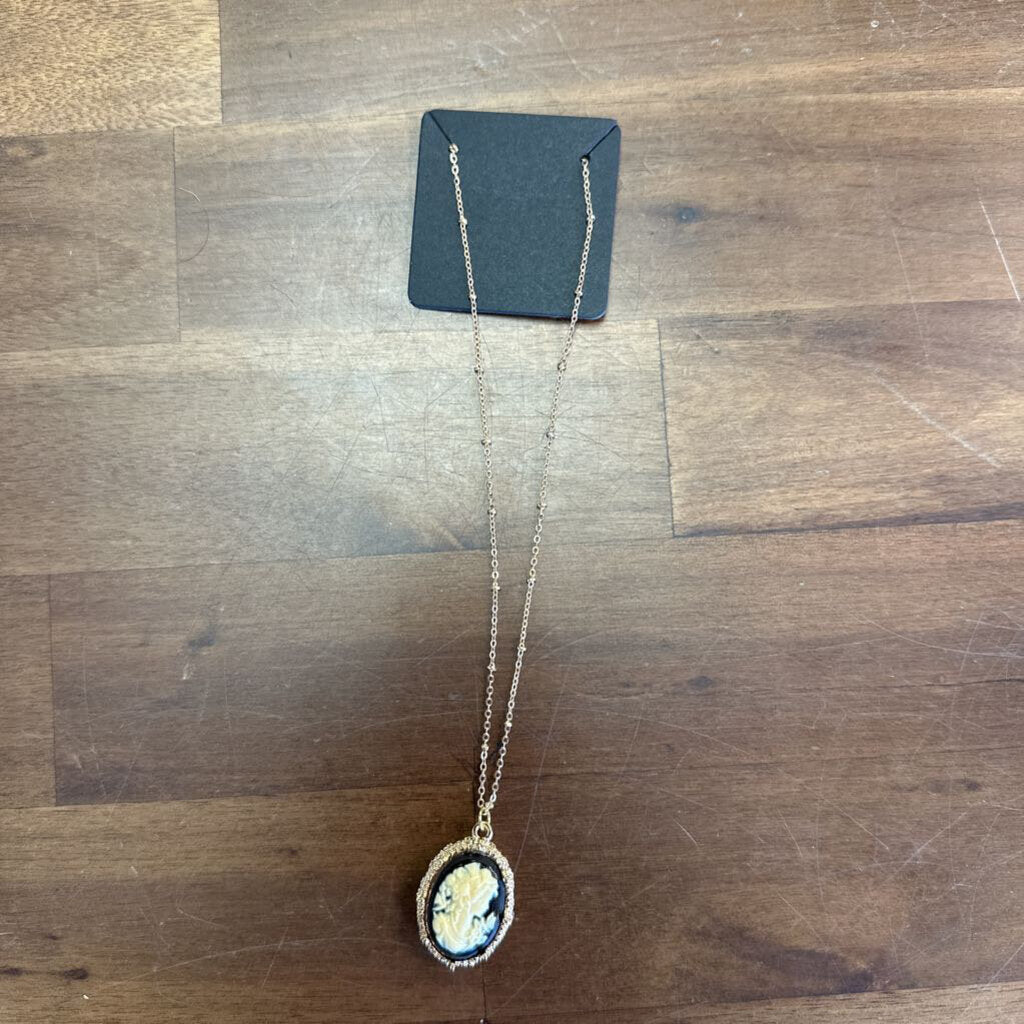 Gold Cameo Necklace