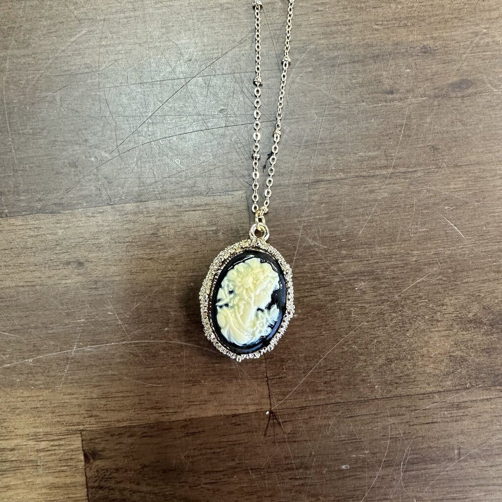 Gold Cameo Necklace