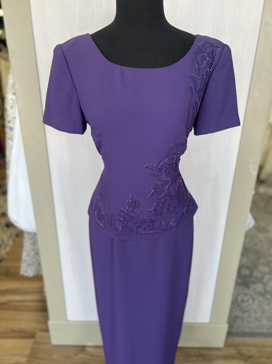 Maggy London Purple Short Sleeve Dress 4