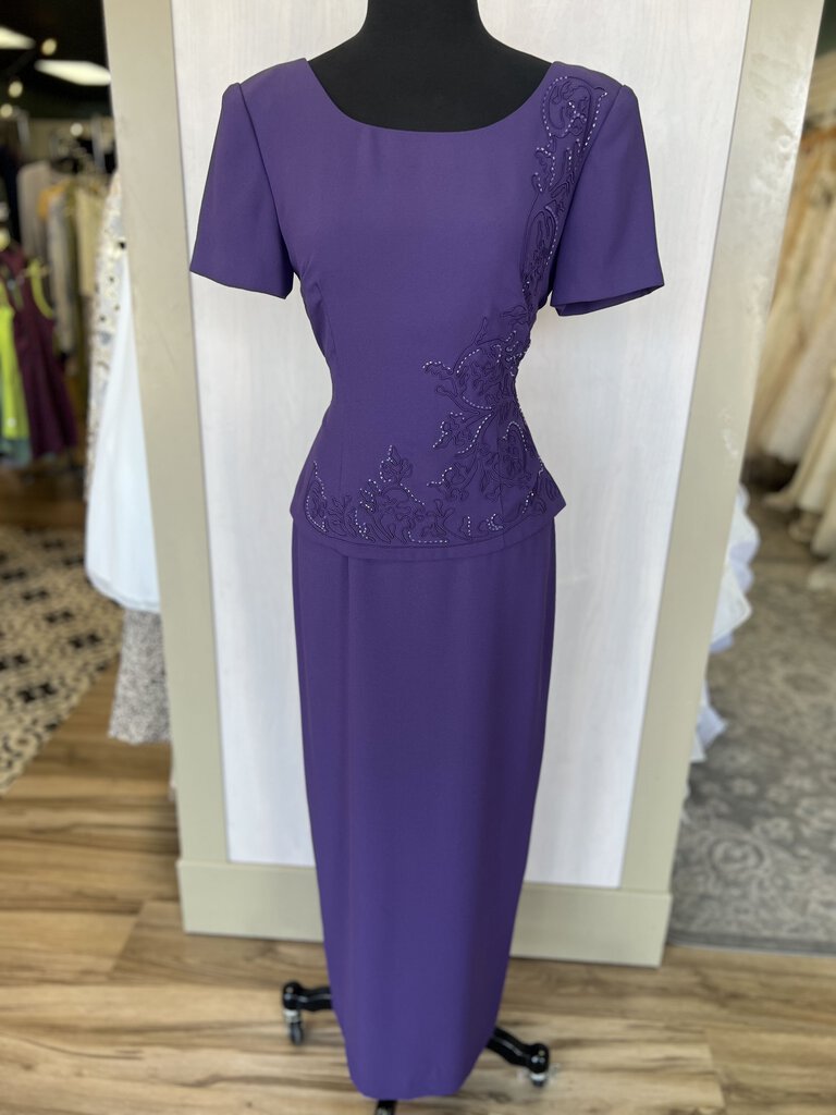 Maggy London Purple Short Sleeve Dress 4