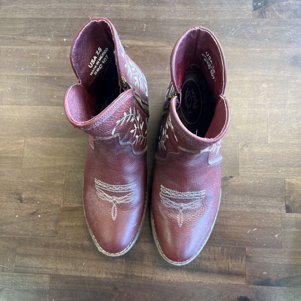 Sterling River Red Ankle Cowboy Boots 7.5