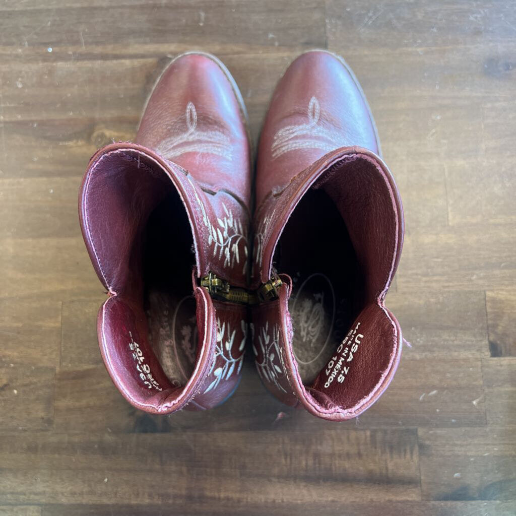 Sterling River Red Ankle Cowboy Boots 7.5