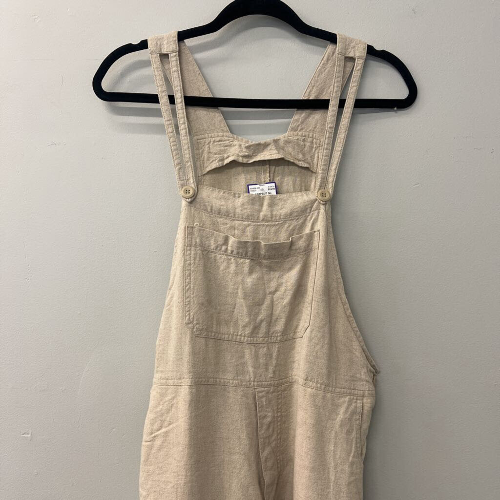 No Brand Linen Look Overalls Medium