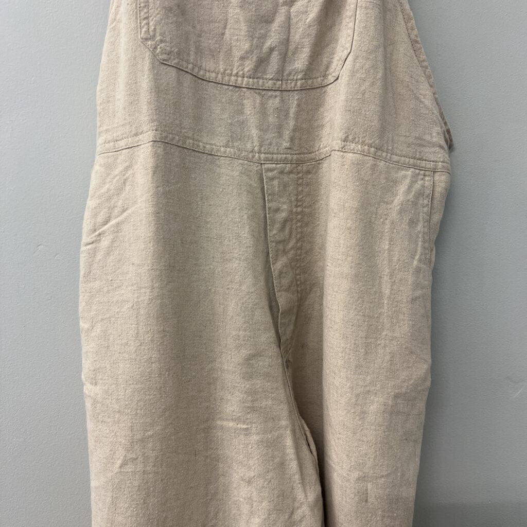 No Brand Linen Look Overalls Medium