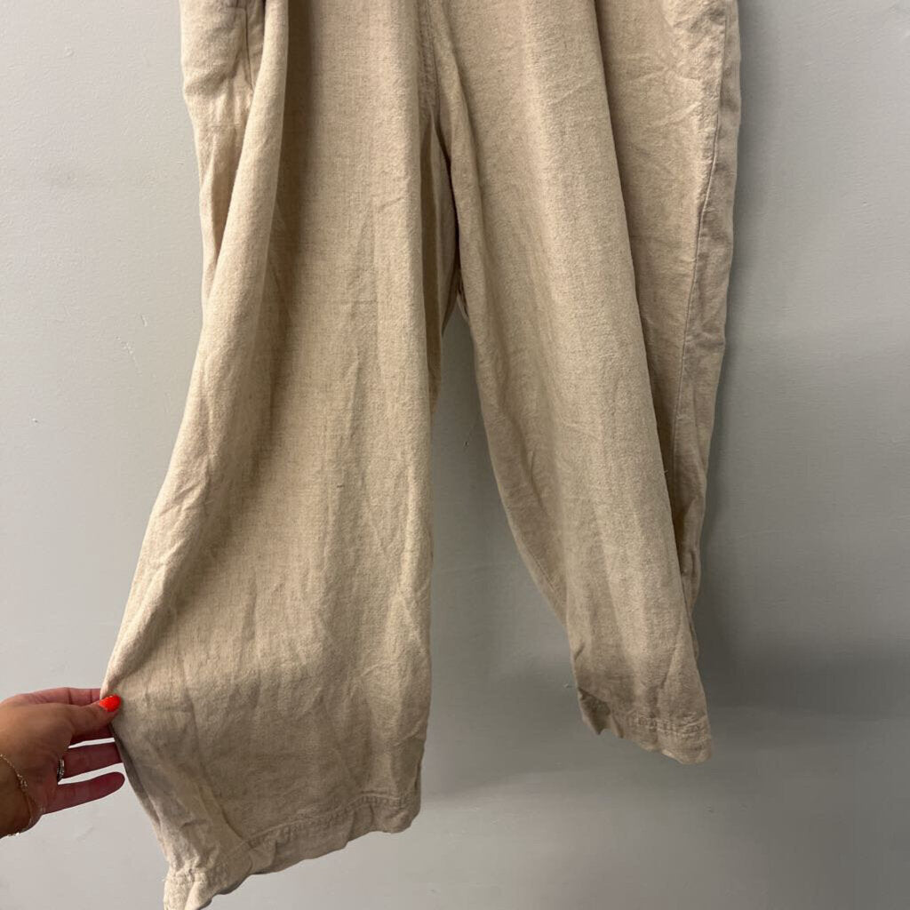 No Brand Linen Look Overalls Medium