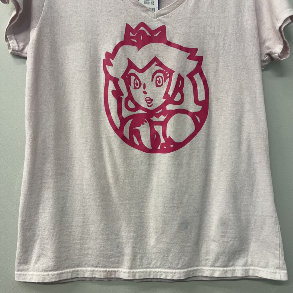 Princess Peach Short Sleeve V-Neck T-Shirt Large