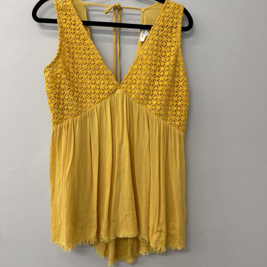 Umgee Mustard Yellow Tank Top Large