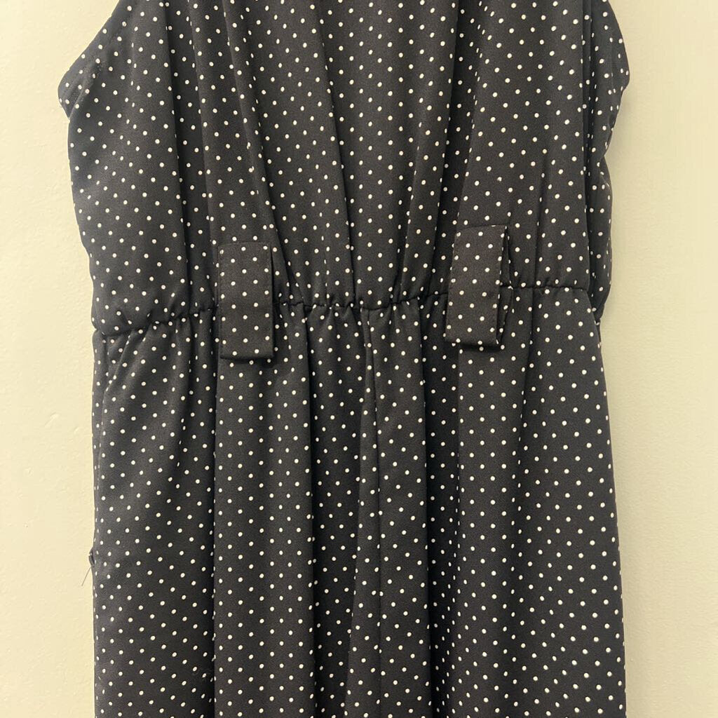 Vintage Black/White Polka Dot Jumpsuit Large